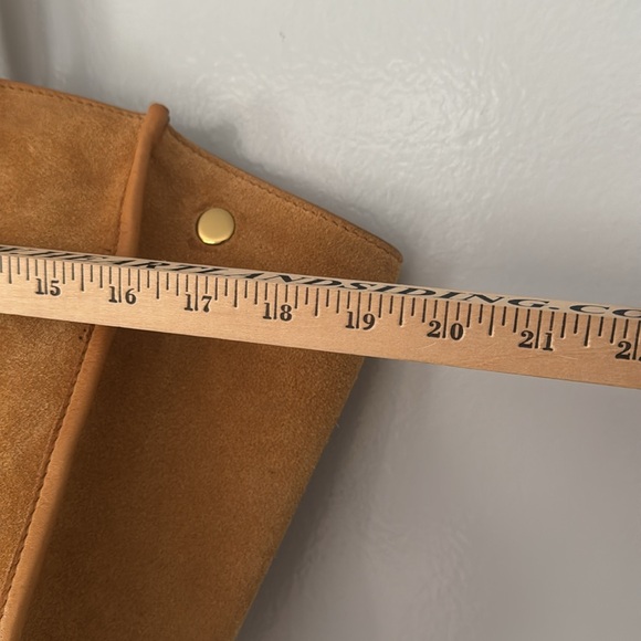 Margot New York Women's Suede Tote Bag Medium Sized Double Straps - Picture 10 of 13